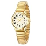 Elegant Gold Watches for Women Small Analog Watch, Waterproof Ladies Watches with Stainless Steel Expansion Band and Luminous Dial - Fashionable Christmas & Birthday Gifts for Women