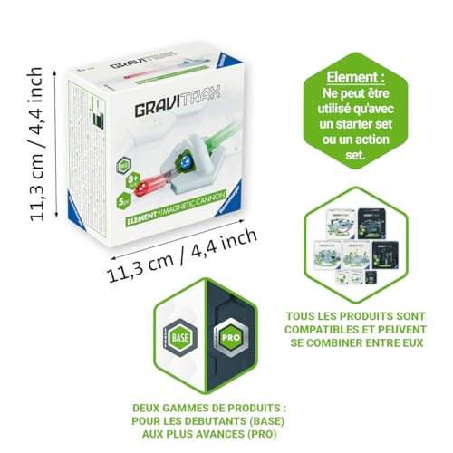 Ravensburger GraviTrax Élément Canon magnétique Circuit de Billes Jeu de Construction créatif Parcours de Billes à Construire Dès Version française 22413 - vue 6