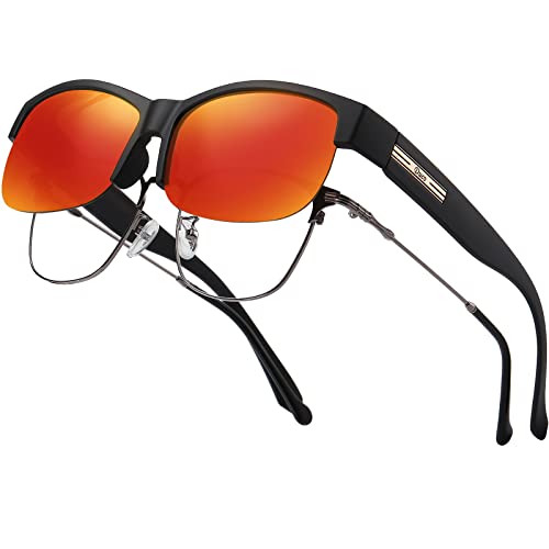 Image of DUCO Polarized Fitover Sunglasses UV400 Protection & HD for Unisex 8960