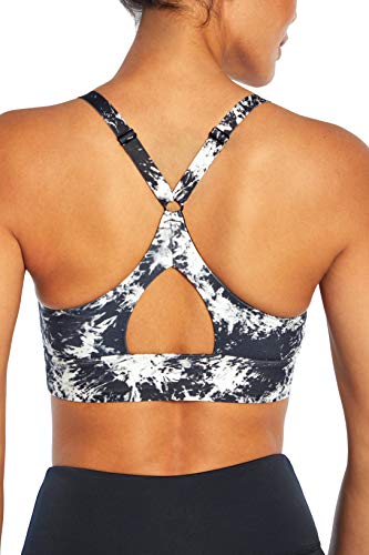 Marika Women's Standard Kai Low Impact Sports Bra, Tie Dye Punch Black, Large #TOP3