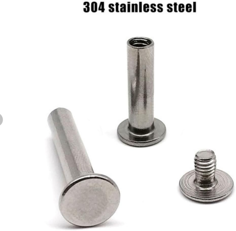 Rivets,Chicago Screws, 5pcs 304 A2-70 Stainless Steel Post Binding Screw Rivet Stud Nail Leather Bag Belt Photo(5x115mm)
