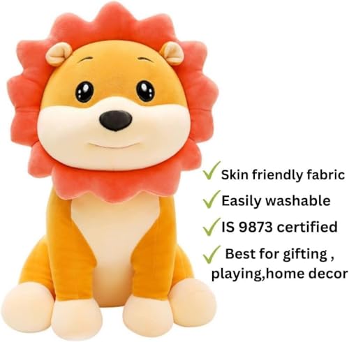 Image of Cute Sunflower Simba Lion King Soft Toy 50 cm, Plush Animal Stuffed Teddy Bear for Girls, Boys, Kids, Home Decor, Birthdays