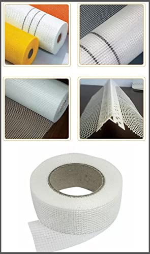 Image of Fiber Mesh Glass Coated Roll 45 GSM for Waterproofing, Roof /Crack Patch /Wall Repair, Wall Coating /Plastering mesh, Chicken mesh, Murga Jali (4 Inch X 50 Meter) (4 inch)