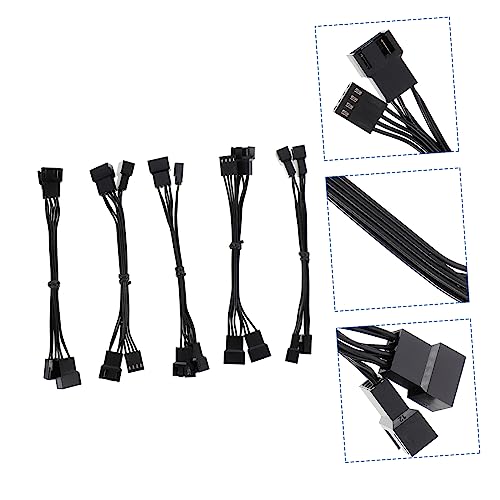 Cable divisor para ventilador CPU extensor PWM de 4 pines lote de 5 cables para chasis de PC 2