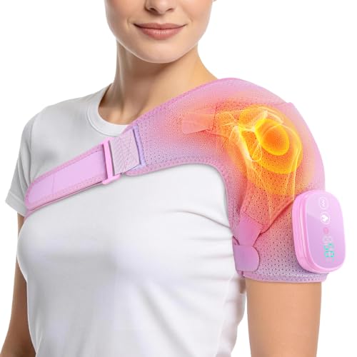 Image of Cordless Shoulder Heating Pad with Massage, Shoulder Massager with Heat