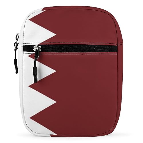 Qatar Flag Small Crossbody Purse Cute Travel Shoulder Bag with Adjustable Strap for Men Women