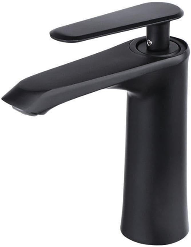 Solid Brass Deck Mounted Basin Faucet with Single Handle Operation for Precise Hot and Cold Water Management (C)