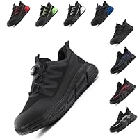 Loiston Zapatos de Seguridad para Hombre Mujer Calzado Seguridad Zapatos de Trabajo Zapatillas de Seguridad Antideslizantes Ligeras Son-2 Negro EU41