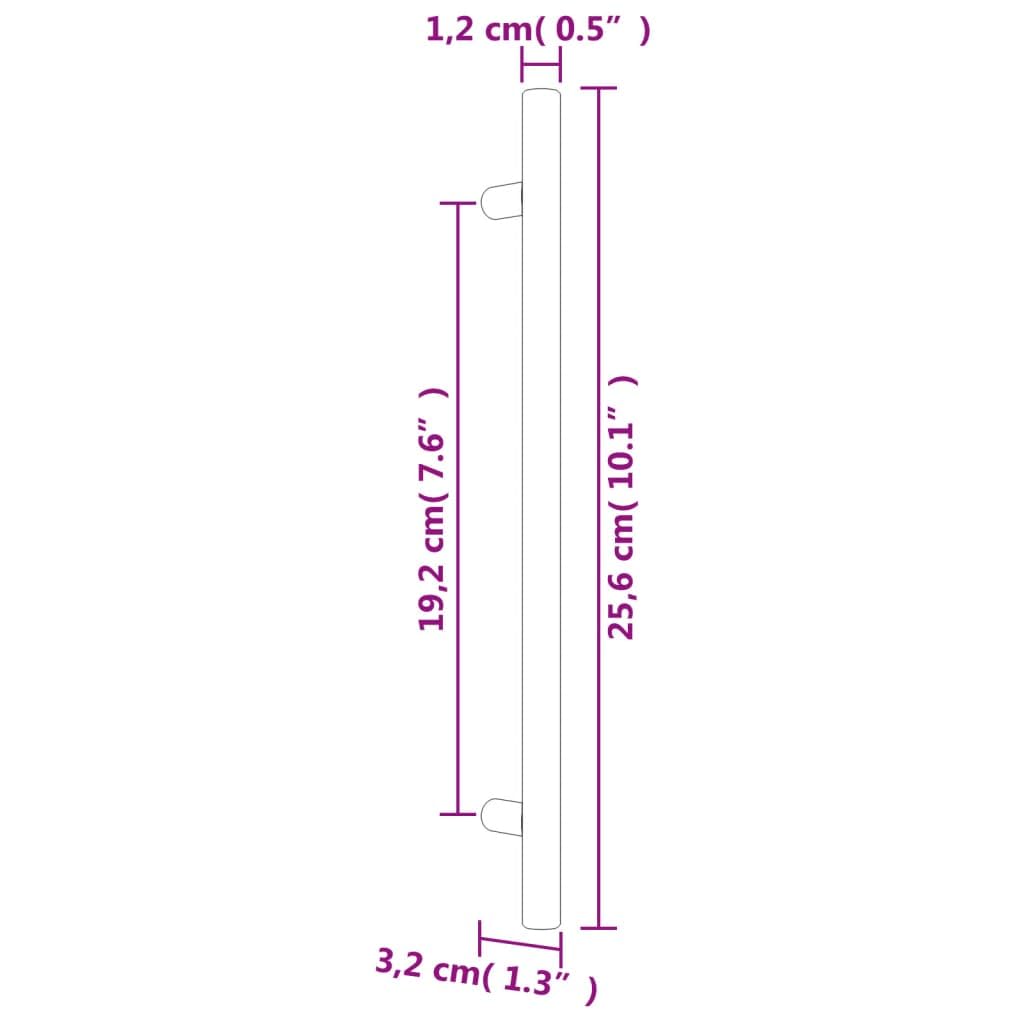 Tiradores para muebles (20 unidades, acero inoxidable con distancia entre orificios de 192 mm, para armarios, cajones, cómodas, cocinas, baños, salones, modernos, resistentes, versátiles)