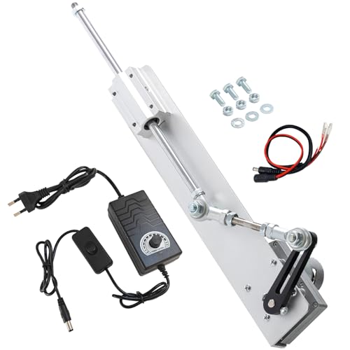 Jvnvlki Hubkolbenmotor Linearaktuator DC 24V Hub 3-15cm 160rpm Maximaler Schub 13kg mit Drehzahlregler (24V150mm160rpm)