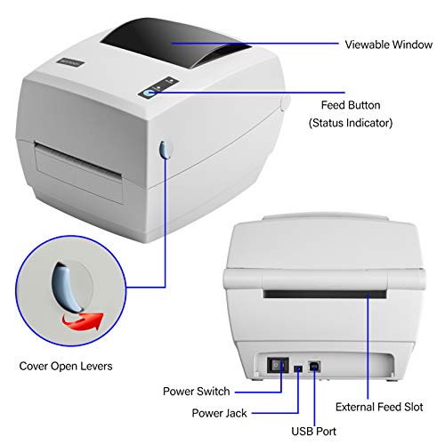 BESTEASY Label Printer,USPS Label Printer,4x6 Direct Thermal Printer,Commercial Grade Label Printer,High Speed,Clear Printing,Compatible with USPS,FedEx,Amazon, Ebay,UPS,Etsy,Shopify,etc