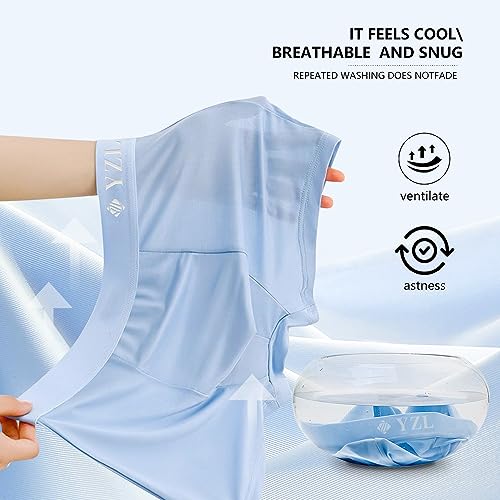 Men's Boxer Briefs ice silk Underwear Breathable Elastic oversized 7xl men panties underpants 4-pack gift box3