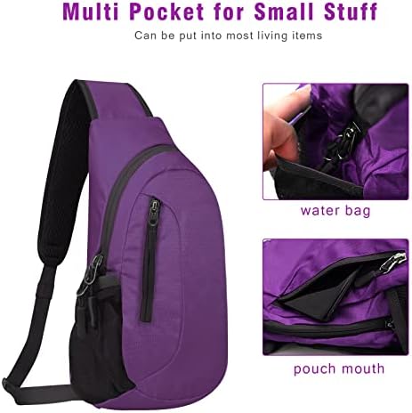 Men's Sling Chest Bag,Foldable Sling Rucksack Bag Waterproof Shoulder Crossbody Bag for Unisex Lightweight Crossbody Backpack for Men Woman Teens Running Hiking Cycling Travel Backpack