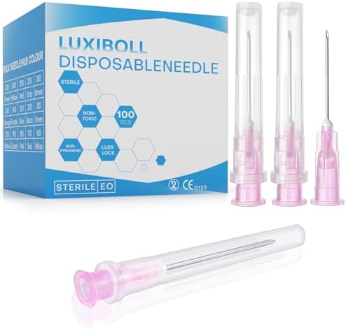 100 Pack 18Gauge 1 Inch Luer Lock Disposable Industrial Dispensing Accessories