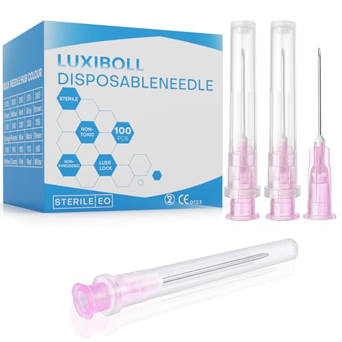 100 Pack 18Gauge 1 Inch Needle Sterile Disposable Injection Luer Lock Industrial Dispensing Accessories