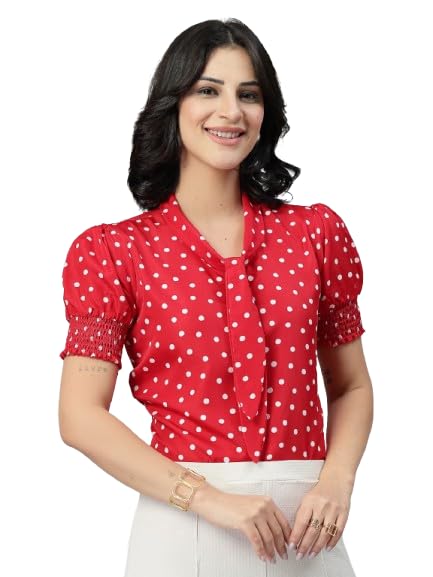 style quotient Women Polka dot Tie-up Casual Top-picture-31