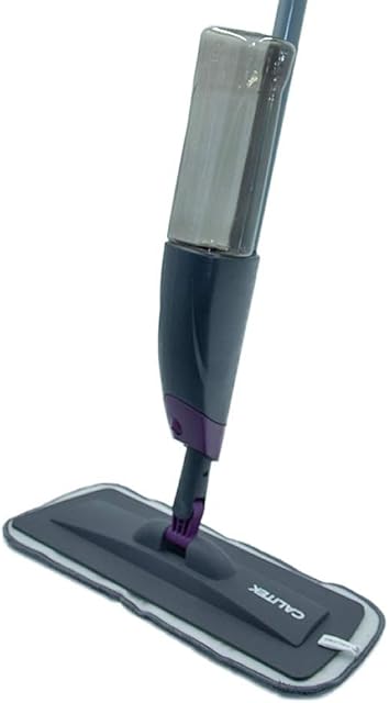 CALITEK Spray Mop Microfibre Spray Floor Mop with 2 Reusable Pads and 600ml Refillable bottle 360 Degree Rotation for Floor Cleaning Suitable for Hardwood Marble Tile Laminate or Ceramic Floors