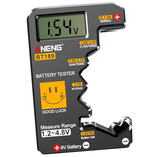 ANENG BT189 Battery Tester for AAA, AA, D, 9V, Button Cells