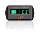 Icstation Battery Monitor Meter, DC 5V-66V Lithium Lead acid iron phosphate Battery Capacity Tester Percentage Level Voltage Monitor Indicator 12V 24V 36V 48V 60V LCD Display Module