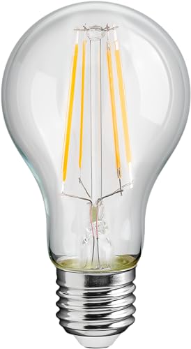 goobay 65396 E27 Filament LED Birne 7W / LED Birne mit E27 Fassung/LED Lampe mit geringer Wärmeentwicklung/Nicht dimmbar/Verbrauch 7 kWh/1000h / warmweißes Licht 2700K / Kristallklar