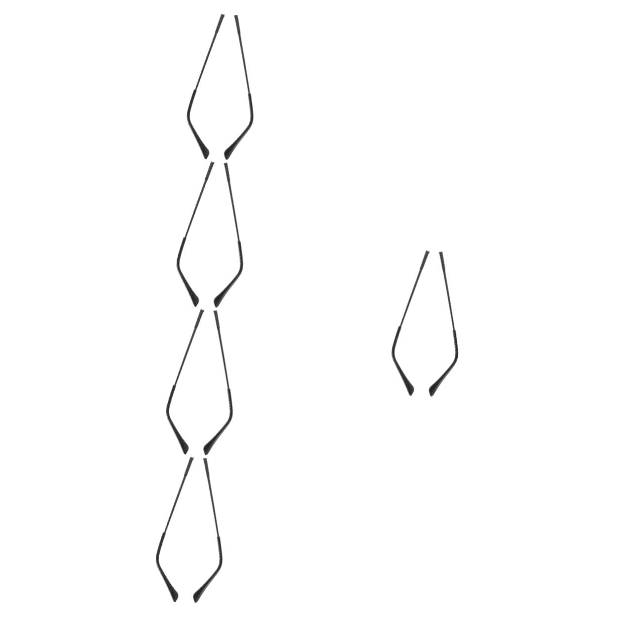 COLLBATH 5 Paia Aste Sostituzione Occhiali Occhio Tempio Degli Occhiali Da Sole Viti Uomo Occhiali Da Sole Aste Di Ricambio Per Occhiali Leggero Occhiali Da Sole Fotocromatici Black Lega