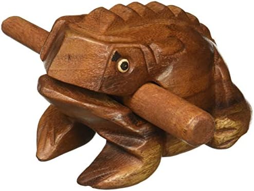 Deluxe Large 4" Wood Frog Guiro Rasp - Percussion Musical Instrument Tone Block - by World Percussion USA