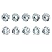 M6 x 1.0 6mm Stainless Steel Serrated Flange Nuts M6-1.0 Hex Flange Lock Nuts (10pcs)