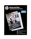 HP Photo Card Kit with 10 sheets of 5x7-Inch Glossy Photo Paper and Envelopes and 5 Sheets of 4x6-Inch Glossy Photo Paper