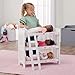Badger Basket Triple Doll Bunk Bed - Pink Gingham Stackable Sleep Set with Ladder, Personalized Name Kit, and Bedding - Fits 14 to 20 Inch Dolls for Pretend Play and Display