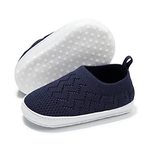 Dazarve Infant Baby Girl Boy Mesh Summer Shoes Slip On Newborn Breathable First Crib Walking Casual Sneakers Toddler Soft Sole Tennis Lazy Loafers Wave Shoe 12-18 Months #TOP1