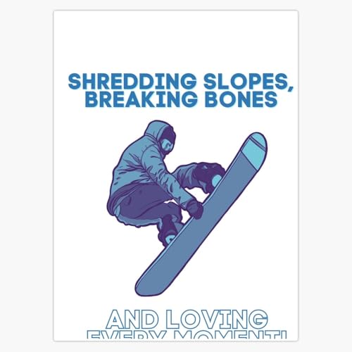 Snowboarding Sticker Decal for Laptop, Car, Window 5