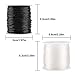 Elastic Bracelet String Crystal Cord Stretch Bead Cord for Jewelry Making and Bracelet Making Clear and Black 1mm 3 Pack
