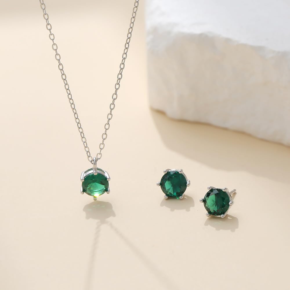 Schmuckset aus Silber für Frauen - Ohrringe, Hauchkristallpendel und Zentinalien