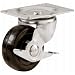 Shepherd Hardware 9511 3-Inch Rubber Swivel Plate Caster with Side Brake, 175-lb Load Capacity