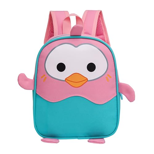 Generisch Pingüino Mochila para niños pequeños, bolsa de dibujos animados, mochila pequeña para hombre (rosa, talla única)