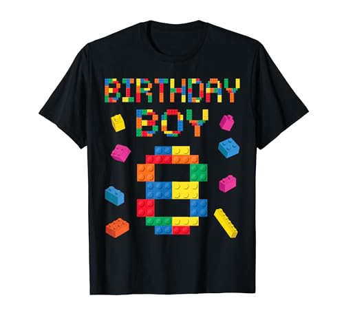 Building Bricks 8th Birthday Boy 8 Ocho Year Master Builder Camiseta