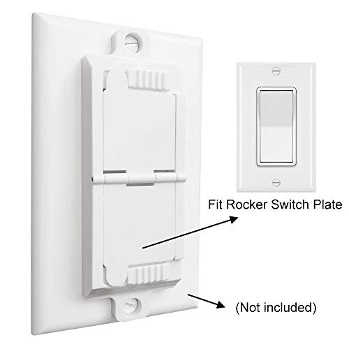 Rocker Switch Plate Cover Guard, Ilivable Child Proof Light Switch Guard Protects Your Lights Or Circuits From Being Accidentally Turned On Or Off By Children And Adults (2 Pack White) #TOP1