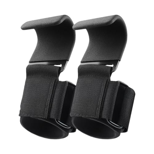 Taolivingmart Gym Gloves with Weight Lifting Hooks Padded Straps for Pull Ups, Weightlifting, Workout Gloves (Black)