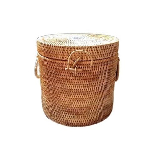 Fengyan Stoccaggio 1 Confezione Autunno Rattan Pu'er Scatola di Immagazzinaggio del Tè Stile Idilliaco Teiera Scatola di Immagazzinaggio del Tè in Porcellana Blu e Bianca ( Colore : D 22cmx22cm )
