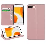 DN-Technology for iPhone 7 Plus/8 Plus Case Flip Wallet [Card Holder] [Magnetic Closure] [Kickstand] PU Leather Phone Cover 5.5 inch (ROSE GOLD)
