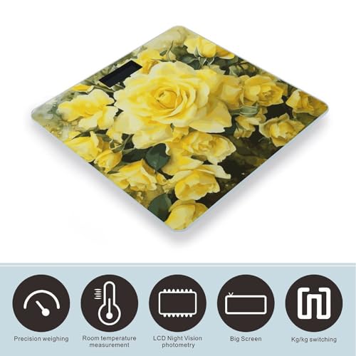 Báscula digital de baño con plataforma de vidrio templado miniatura 3