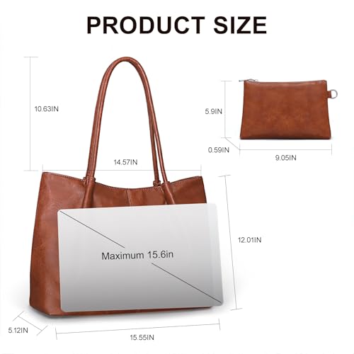Bolso Tote Grande para Mujer de Cuero Vegano 16L miniatura 3