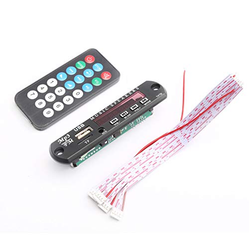 DEVMO Wireless Bluetooth MP3 Player WMA Decoder Board Audio AUX Module 12V Hands-Free USB TF FM Radio for Car
