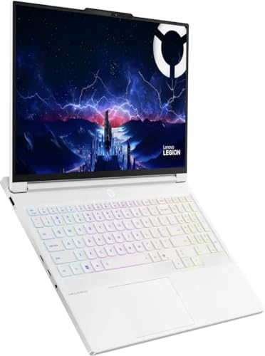 Image of Lenovo Legion 7i Gaming Laptop, 16 inch OLED 2.5K (2560x1600) 165Hz, Intel Ultra 7 255HX, NVIDIA GeForce RTX 5060, 32GB RAM 1TB SSD, Backlit KB, Wi-Fi7, Win11, Glacier White, w /2TB USB Drive, W /GaLiMu