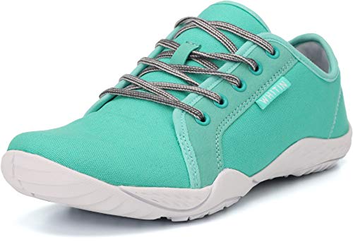 Men's Canvas Barefoot Sneakers Arch Support Zero Drop Sole Size 7.5 Minimus Casual Minimalist Tennis Sport Gym Workout Fitness Shoes Fashion Walking Flat Lightweight Comfortable Male Light Blue 40