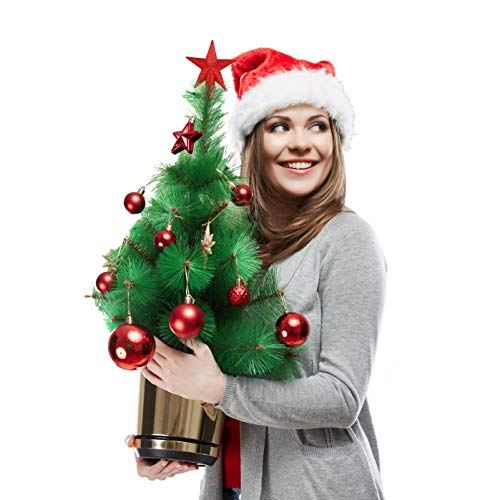 Ornativity Glitter Star Tree Topper - Christmas Mini Red Decorative Holiday Bethlehem Star Ornament #TOP1