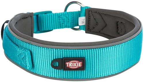 TRIXIE Collar prémium de tamaño L-XL, Cuello 53 – 62 cm/50 mm en el océano – Collar Ajustable para Perros medianos y Grandes, Acolchado de Neopreno – 1995912