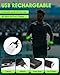 Fitense 2025 New-Shaped Rechargeable LED Armband 2-Pack, High Visibility Reflective Running Gear for Night Safety, 5 Colors & 3 Modes Light Up Armbands for Night Walking, Cycling, Gift for Women Men
