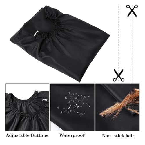 Capa de peluquería negra para adultos unisex miniatura 5