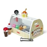 Melissa & Doug Wooden Ice Cream Toy Shop | Role Play Set for Kids | Age 3+